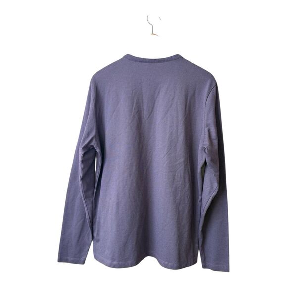 Robert Barakett Size Large Fernwood Long Sleeve Henley Shirt Imperial Purple Men - Picture 2 of 6